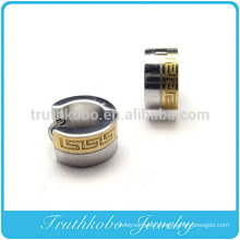 TKB-E0007 Men Hoop Earrings 7mm gold plated stainless steel earring